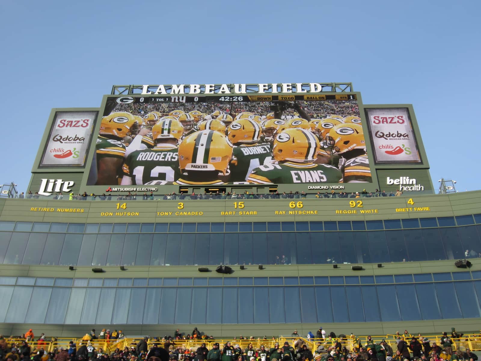 Green Bay Packers at Lambeau Field in Wisconsin