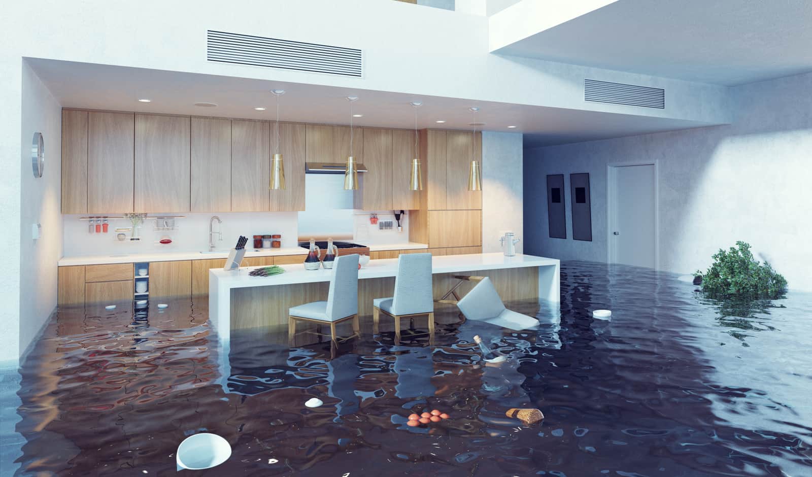 Flooding in the kitchen, home warranty