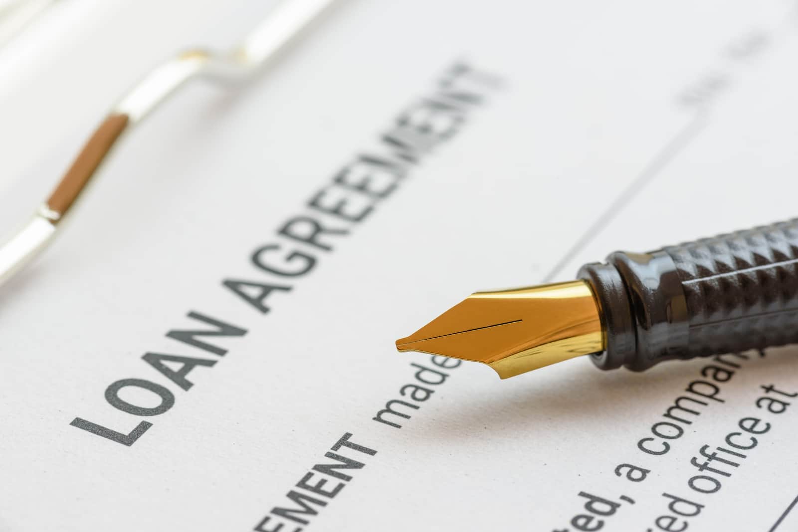 Business loan agreement or legal document