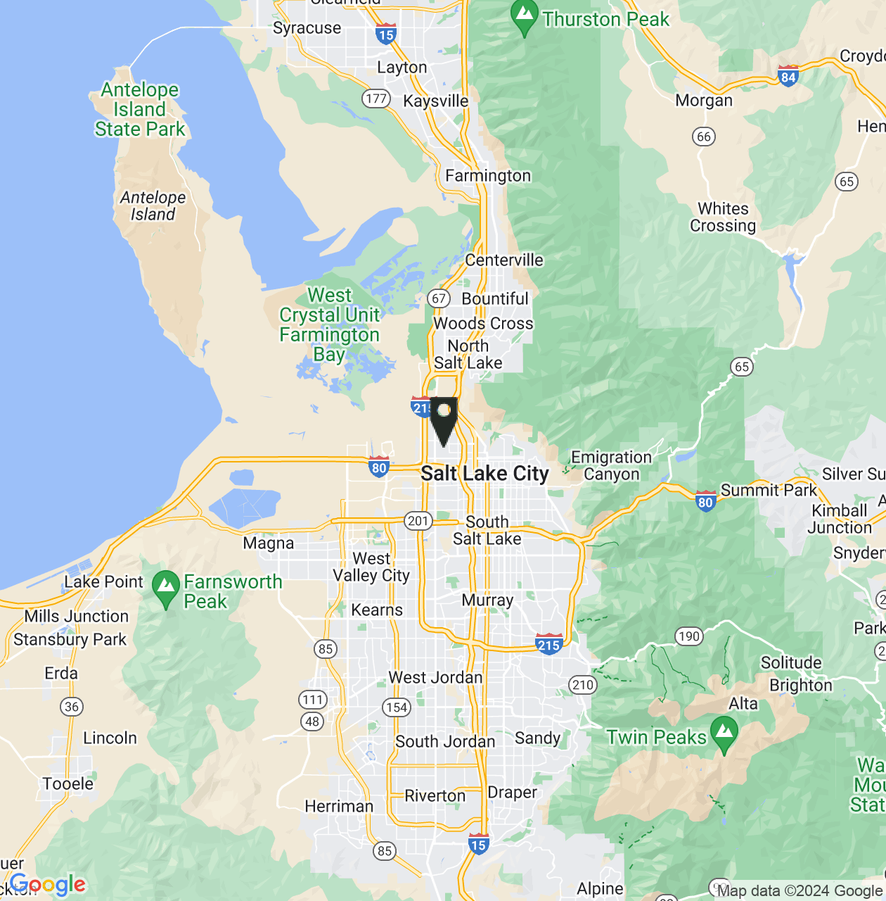 Map showing Salt Lake County, Utah