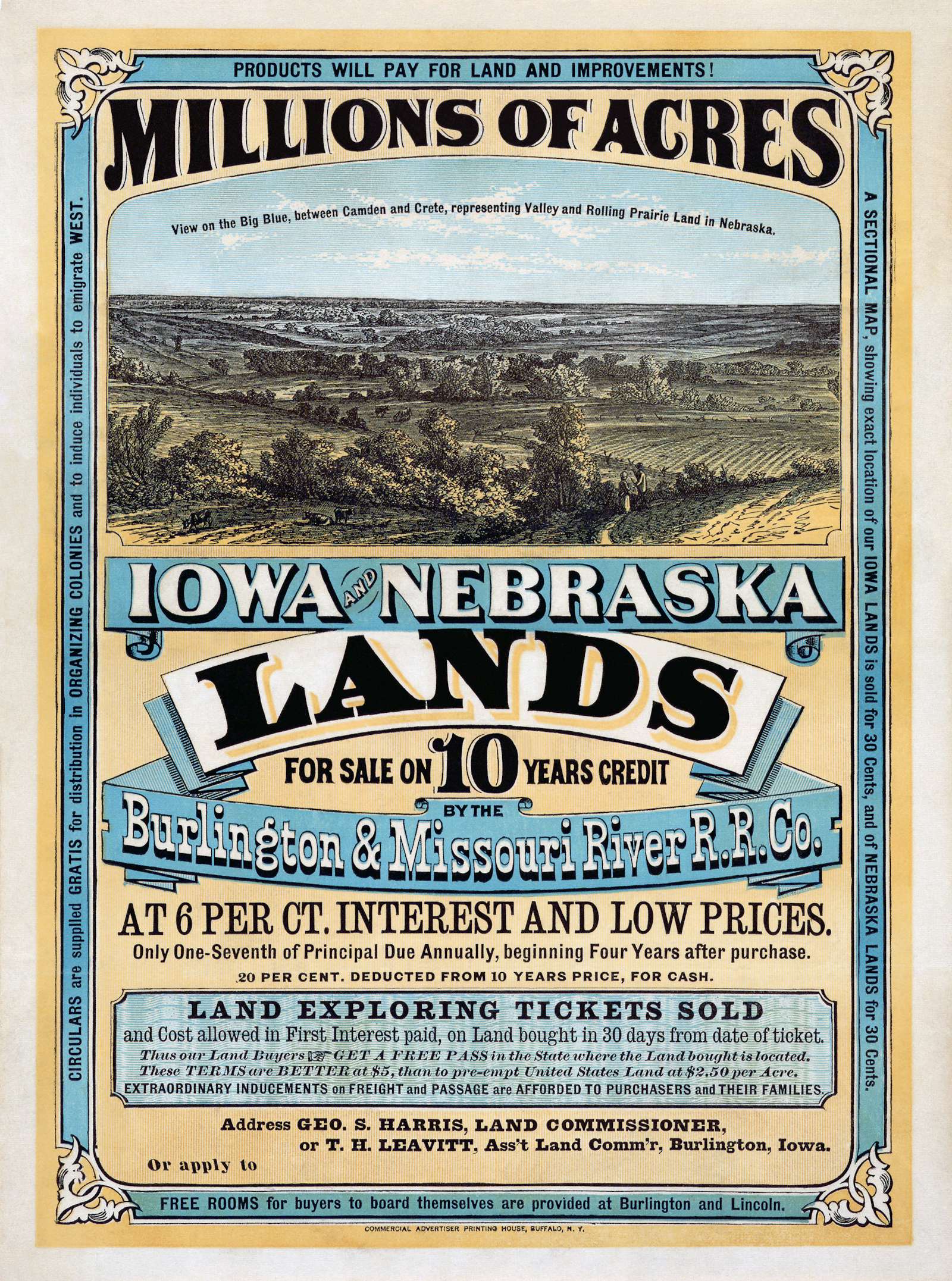Iowa land for sale poster