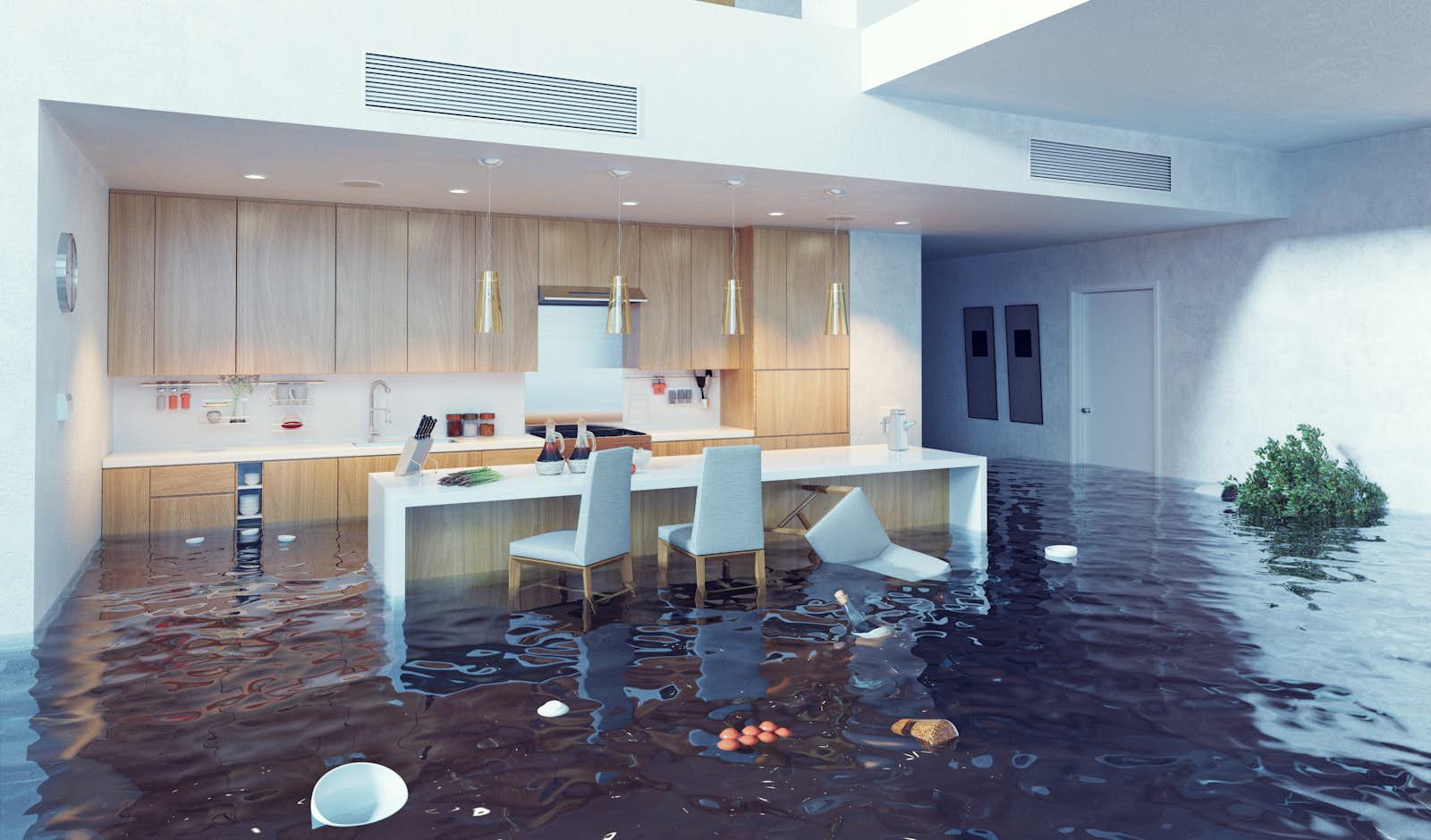 Flooding in the kitchen, home warranty