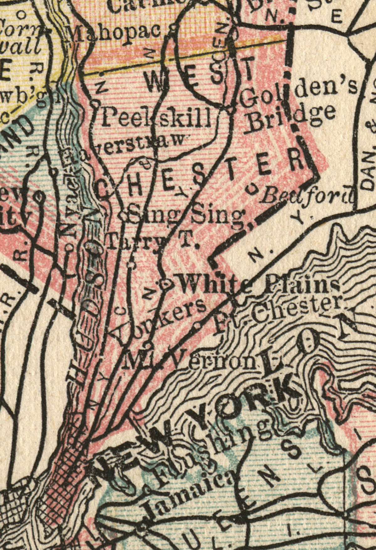 Map of Westchester New York