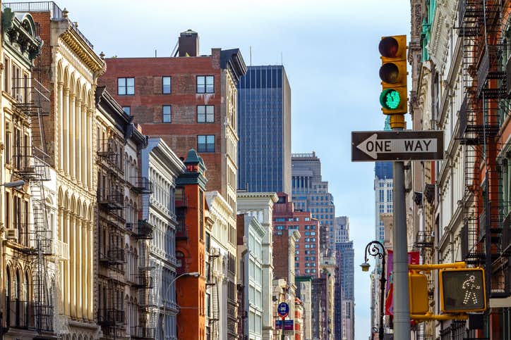 Broadway and Spring Street in SOHO Manhattan, New York City