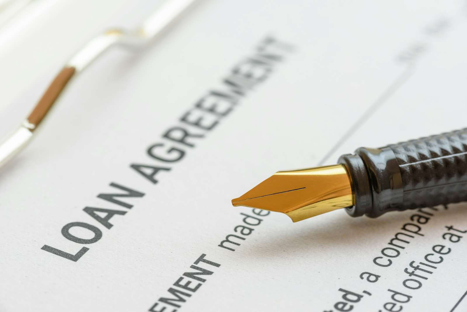 Business loan agreement or legal document