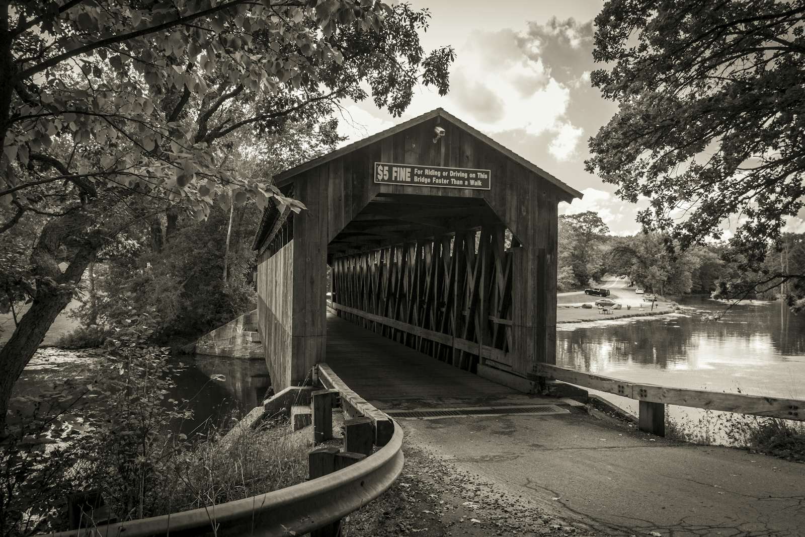 Fallasburrg bridge Lowell Michigan near Grand Rapids
