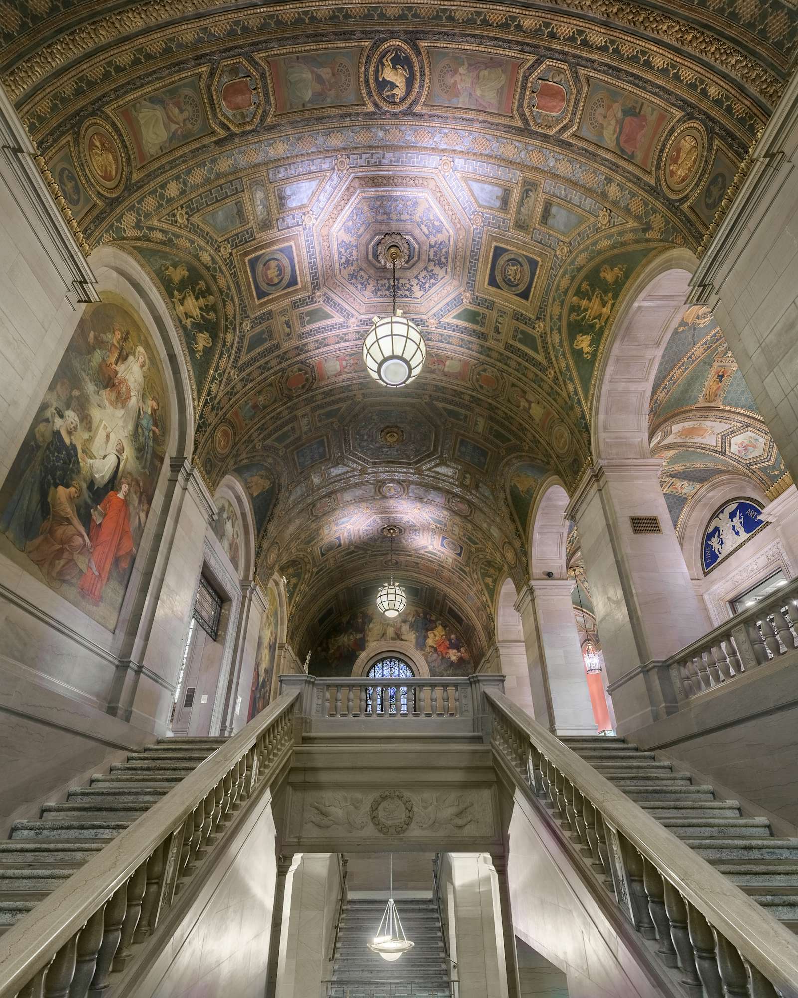 Detroit public library staircase